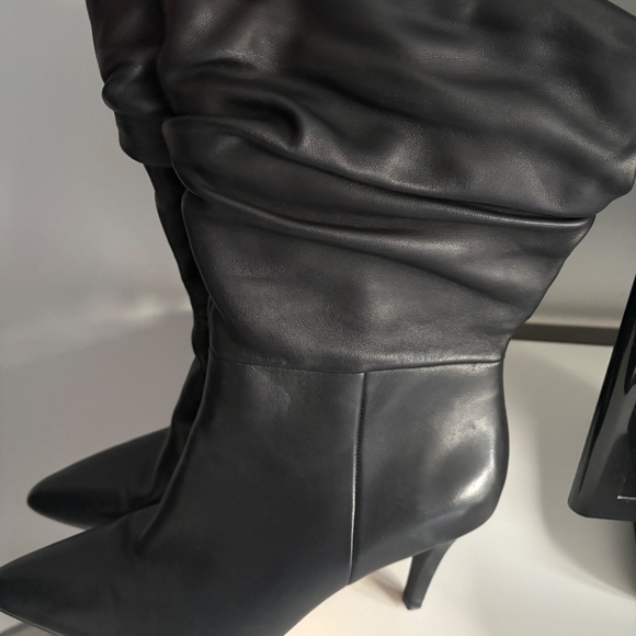 Vince Camuto Black Leather Slouch Boots - Size 12 - - Picture 7 of 7
